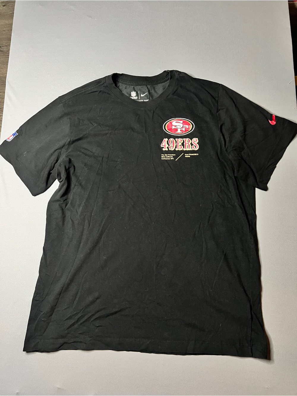 Nike Black San Francisco 49ers Short Sleeve Logo Tee